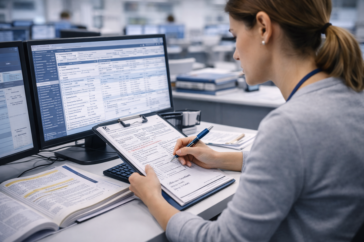 Reviewer making a documented decision based on supporting information